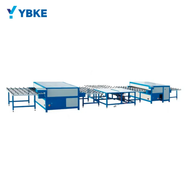 Horizontal glass washing and pressing line double glazing glass making machine