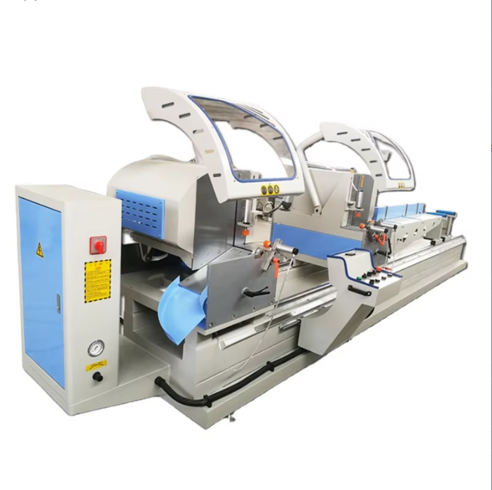 Double head cutting saw used to PVC and aluminium machine