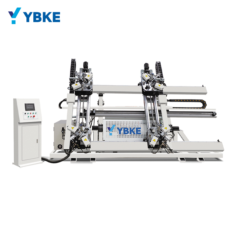 CNC Four head vertical aluminum corner crimping machine for corner punching combination of aluminum window door